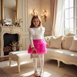 1-6Y Kid Baby Girls Princess Gauze Mesh Long Sleeve 2 Pcs/Set