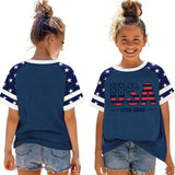 Kid Boy Girl 250th Years of America Independence Day Casual T-shirts Tops