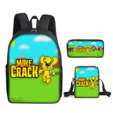 MIKECRACK Schoolbags Three Piece Set  Multi Size Backpack