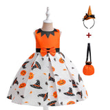 Halloween Dress Pumpkin Witch Cos Cartoon Dress Festival Costume