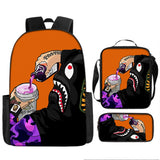 Kid Boy Girl Shark Cartoon Backpack School Bag