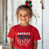 United States of America 250th Anniversary July 4th  Kid Boy Girl Shirts