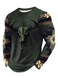 2-8T Kid Boy Halloween Skull 3D Digital Print Long Sleeve Crew Neck T-Shirt