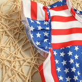 Ins Independence Day Kid Baby Girl Fly Sleeve Dress