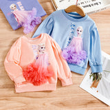 Kid Girl Autumn Long Sleeve Cotton Fashion Gauze Shirts Tops