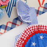Baby Girls Summer Independence Day Flying Sleeves Suspender Dresses
