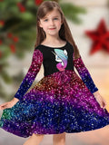 Girls Dress Romantic Color Playful Cartoon Cute Girls Dress