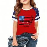 Kid Boy Girl USA Independence Day 250th Anniversary Short Sleeve T-Shirt Tops