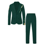 7-12Y Kid Boy British Bronzing Printing Performance Suit 3 Pcs Set