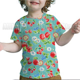 Kid Baby Boy Girl Fun Fruit 3D Digital Printing Casual Short Sleeve T-Shirt