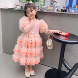 Kid Baby Girls Autumn Long Sleeve Princess Sweet Dresses