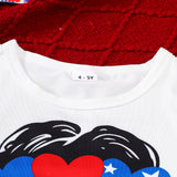 Kid Baby Girl Summer Short-sleeved Independence Day Two-piece Set