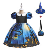 Halloween Dress Pumpkin Witch Cos Cartoon Dress Festival Costume