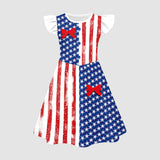 Kid Baby Girl Independence Day Digital Printing Dresses