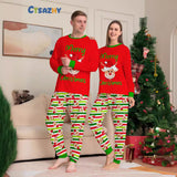 Family Matching Christmas Deer Head Printing Pajamas