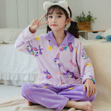 Kid Baby Boy Flannel Loungewear Autumn Winter Pajamas