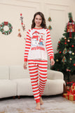 Family Matching Snowman Deer Letters Stripes Christmas Parent-child Pajamas