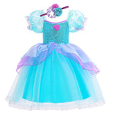 Kid Girl Pommel European American Mermaid  Shell Dresses