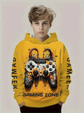 3-12T Kid Boy Girl Long-sleeved 3D Digital Game Console Astronaut Print Hoodie