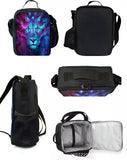 3pc Set Lightweight Reflective Backpack Student Schoolbags Set