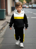 New Handsome Comfortable Casual Fashion Simple Hooded Sweater Trousers Suit
