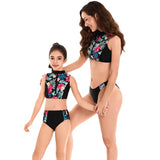 Family Matching Parent-child Bikini Print Split Swimsuit