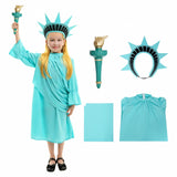 American Free Muse Independence Day Kid Girl Costume Dress Set