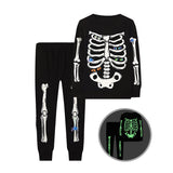 1-8T Kid Baby Boy Halloween Luminous Pajamas Suits 2 Pcs Set