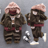 Baby Boys Girls Spring Winter Fashionable Casual 3 Pcs Sets