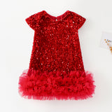 Kid Baby Girls Sequined Tank Princess Dress