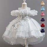 3-12T Kid Girl Princess Flower Wedding Fluffy Dress