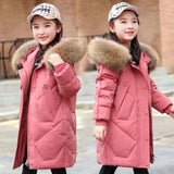 4-14T Kid Girl Down Cotton Fashion Winter Warm Coats Jackets