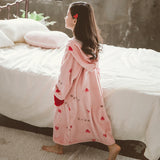 Kid Girls Nightgown Flannel Nightgown Thickened Coral Fleece Pajamas