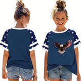 Kid Boy Girl 250th Years of America Independence Day Casual T-shirts Tops