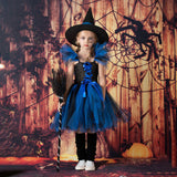 Halloween Kid Girl Costume Witch Festival Performance Dress