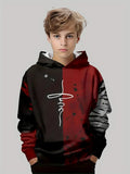 3-12T Kid Boy Girl Long-sleeved 3D Digital Game Console Astronaut Print Hoodie