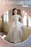 Kid Girl Princess Host Evening  Mermaid Fish Tail Dresses