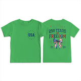 Kid Boy Girl Crew Neck Top Fashion Comfortable Independence Day T-shirt