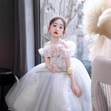 Kid Girl Princess Host Evening Birthday Piano Catwalk Dresses
