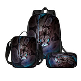 Kid Student Schoolbag Animal Meal Pencil Backpack 3 pcs/Set