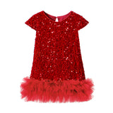 1-8T Kid Girl Sequined Tutu Skirt Mesh Dress