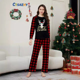 Family Christmas Parent-Child Pajamas Homewear Deer Pajamas