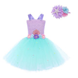 Kid Baby Girls Mermaid Princess Performance Mesh Birthday Dresses