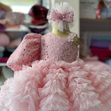 Kid Girl Princess Sequined Tutu Catwalk Dresses