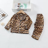 6M-4T Baby Girl Boy Long-sleeved Imitation Silk Pajamas