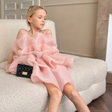 2-8Y Kid Girl Ruffle Cake Piano Catwalk Birthday Party Dresses