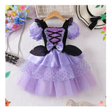 Kids Dress Girls Dress Summer Purple Sweet Cool Princess Dress Halloween Dress