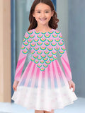 2-10T Kid Girl Foreign-style Sweet Colorful Casual Dresses