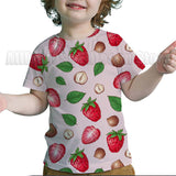 Kid Baby Boy Girl Fun Fruit 3D Digital Printing Casual Short Sleeve T-Shirt