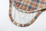 9M-3Y Baby Boy Plaid Gentleman Suit British Long Sleeves 4 Pcs Set
